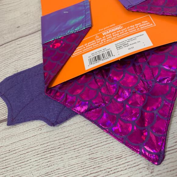 Hyde and Eeek! Purple and Irridescent Dragon Wing Dog Costume Collar Bandana - Picture 13 of 13